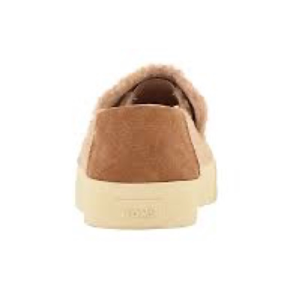 Toms NWOB Blush Color Sunset Faux Shearling Fuzzy Furry Slip On Boat Shoes sz 7 - Picture 12 of 13